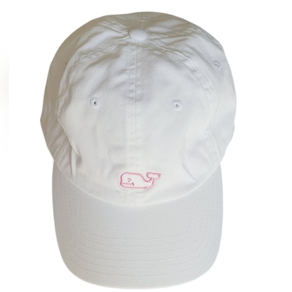 Vineyard Vines White Cap with Pink Whale Logo - Picture 2 of 16